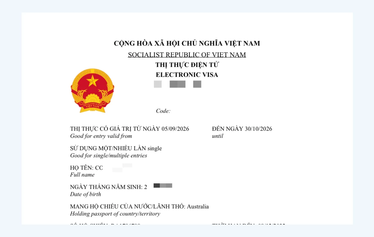 Pending Vietnam eVisa resolved in 32.1 hours