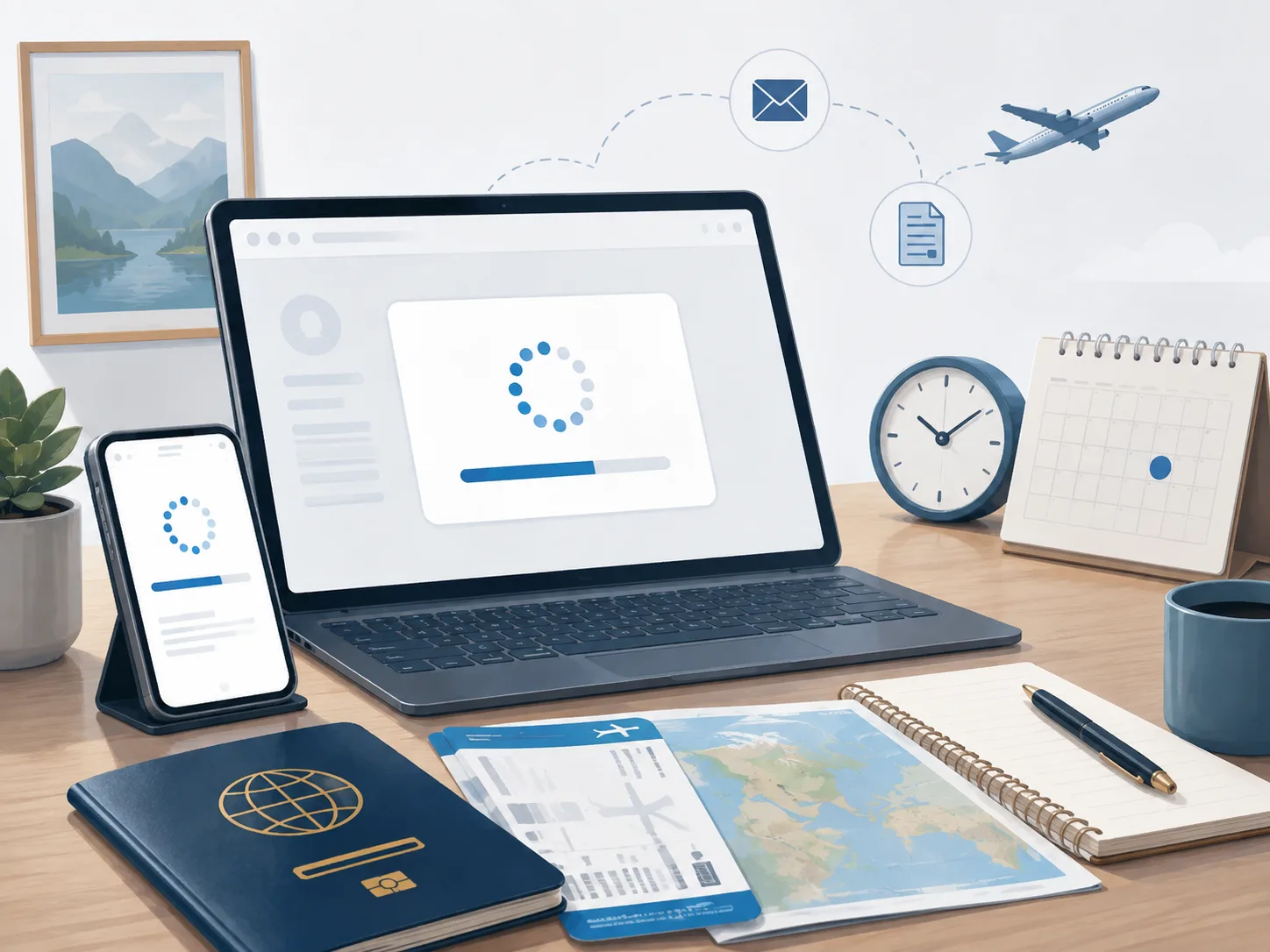 Passport flight ticket and application details prepared for urgent Vietnam eVisa support