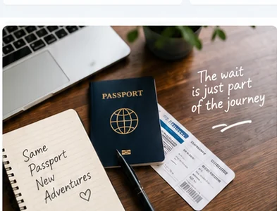Passport and travel documents prepared while waiting for a Vietnam eVisa result